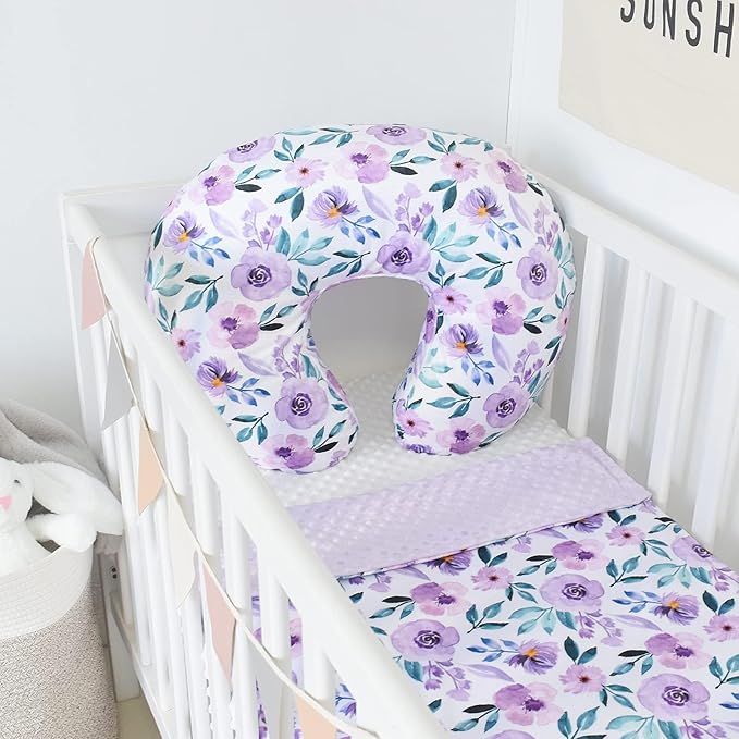 iEvolve Changing Pad Cover Ultra Soft Minky Dots Changing Table Cover Breathable Changing Table Sheet Diaper Changing Pad Cover for Baby Boys Girls (PurpleRose)