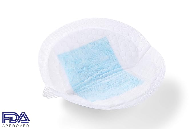 NatureBond Disposable Nursing Pads Ultra Thin Breastfeeding Breast Pads, Light, Contoured and Highly Absorbent. Highest Absorbency/Thinness Ratio 1mm (60 Pads)