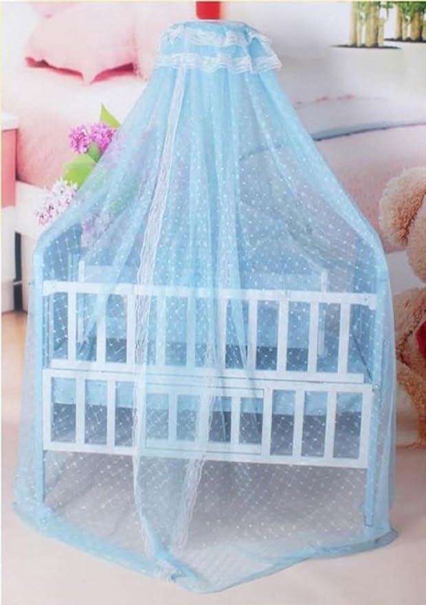 Baby Mosquito Net Baby Toddler Bed Crib Dome Canopy Netting (Blue)