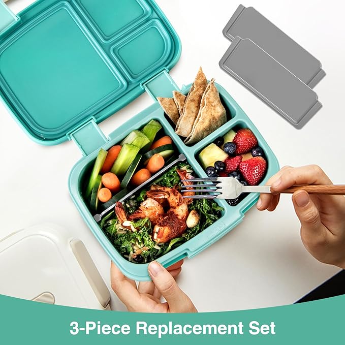 Silicone Lunch Box Dividers, 3 Pack Bento Box Divider Insert, Reusable Food Separator for Meal Prep, Dishwasher Safe Lunch Box Organizer Accessories