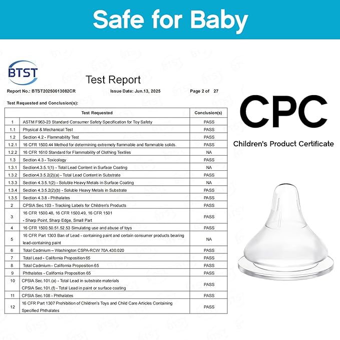 Silicone Bottle Nipples Compatible with MAM Bottles, Replacement Soft Nipple for Baby 1+ Months, Anti-Colic, BPA-Free, Slow Flow, Size S, 6-Pack