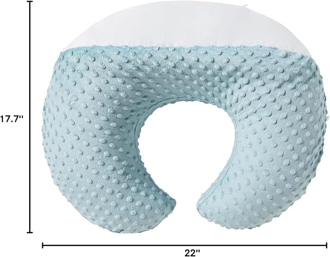 Dots Nursing Pillow Cover, Case Plush Breathable Breastfeeding Pillow Slipcover Fits Nursing Pillow, Super Soft Snug Positioners for Baby Boy Baby Girl (Cloud Blue)