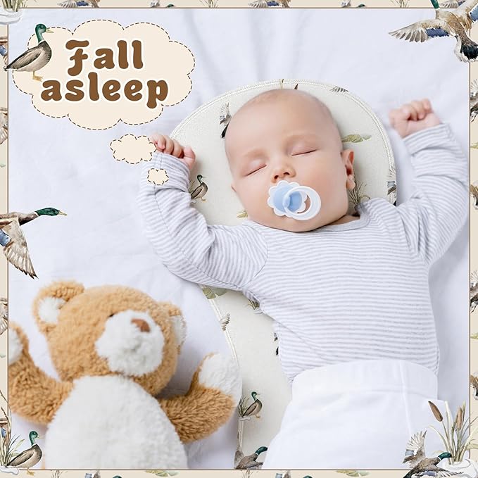 Boao 4 Pcs Mallard Duck Baby Burp Cloths Duck Hunting Soft Plush Newborn Spit up Rags Mallard Burp Cotton Cloths Rag for Boy Girl Newborn Infant Gifts Nursery Decor 20.87 x 9.84 Inches(Hunting,Green)