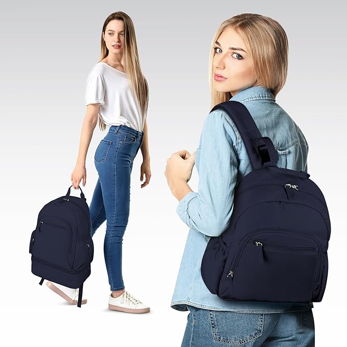 GDNasist Breast Pump Backpack Fit for Spectra S1 and S2 with Removable Cooler Compartment, Pumping Bag for Pump Accessories, Breast Pump Bag for Work, Travel and Family Use Blue