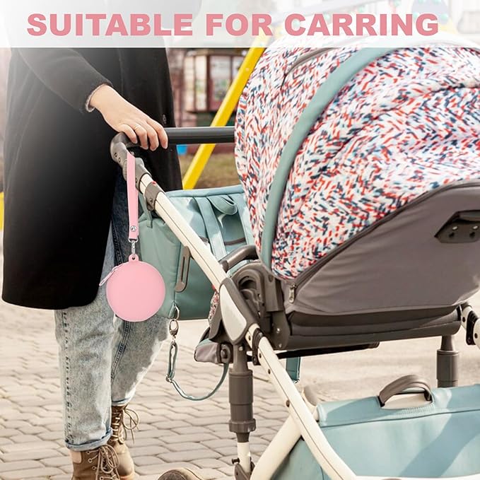 Silicone Case for Silver Nursing Cups, Pink Reusable Silver Nipple Shield Holder for 16-28mm Silver Nipple Covers Breastfeeding, Portable Storage Box for Breast Feeding Nipple Shield Carry