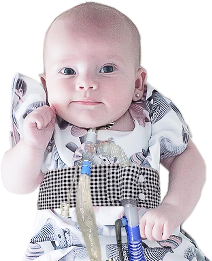 Adjustable Trach and Vent Circuit Belt Prevent Pulling the Circuit for Babies Children Kids