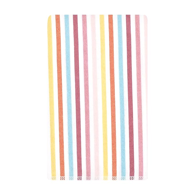 Hudson Baby Unisex Baby Cotton Flannel Burp Cloths 10-Pack, Sunshine and Rainbows, One Size