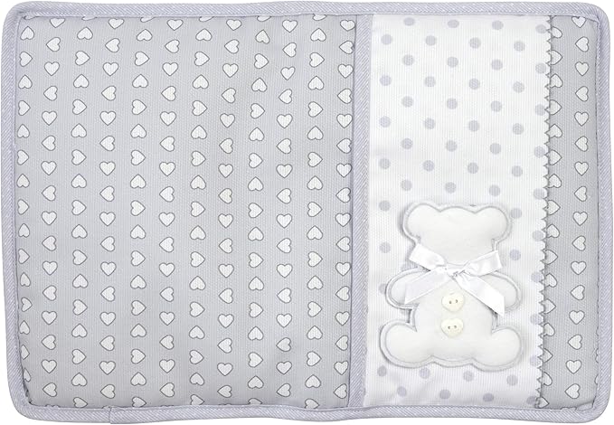 Diaper and Wipes Bag, Portable Bag Diaper and Wipes Organizer, with Booklet Opening, Gift Idea for Future Parents, 100% Made in Italy, Grey Colour, AMA1717G