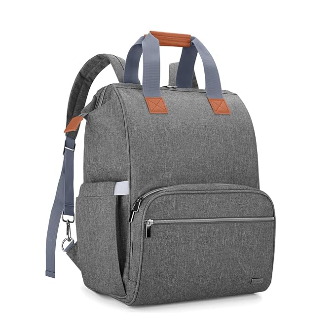 Teamoy Breast Pump Bag Compatible with Spectra S1,S2, Medela and Cooler Bag, Convertible Breast Pump Tote and Backpack with Laptop Sleeve for Working Moms, Gray