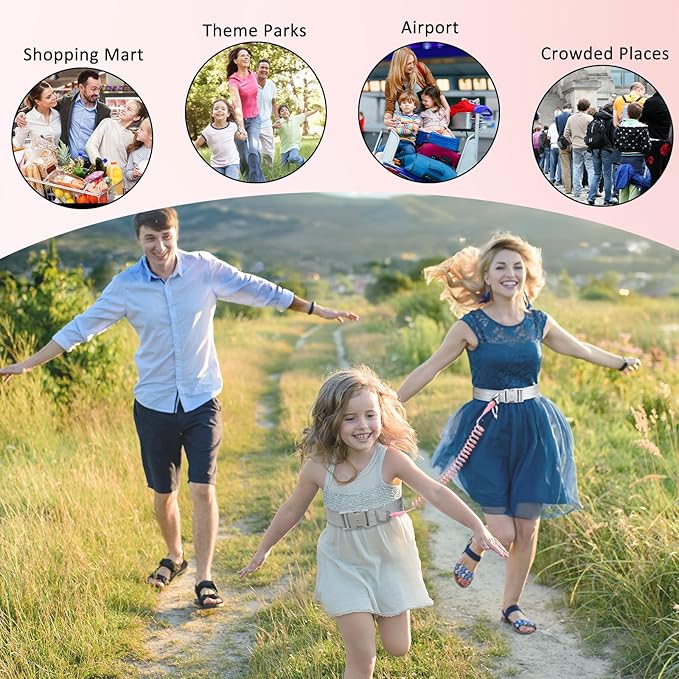 JXM Child Waist Harness with Lock for Hands-Free Safety Walking, Adjustable Waist Tether for Big Kids with Autism Special Needs ADHD, Child Elopement Leash for Outdoor Travel