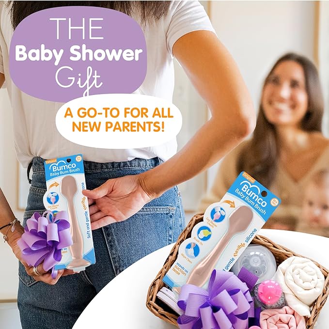Bumco Diaper Cream Spatula - BPA-Free Diaper Bag Essentials, Soft Butt Spatula Baby, Mom-Invented Butt Paste Spatula, Bumco Diaper Cream Spatula, Flexible Diaper Cream Applicator, Baby Bum Brush
