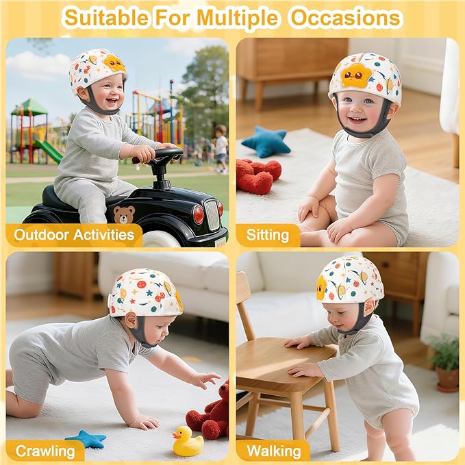 Accmor Baby Head Protector, Toddler Helmet for Crawling Walking, Cute Infant Headguard Soft Baby Helmets for Safety Cushion Anti-Collision, Lightweight Breathable Protective Caps for 6m-24m Girls Boys