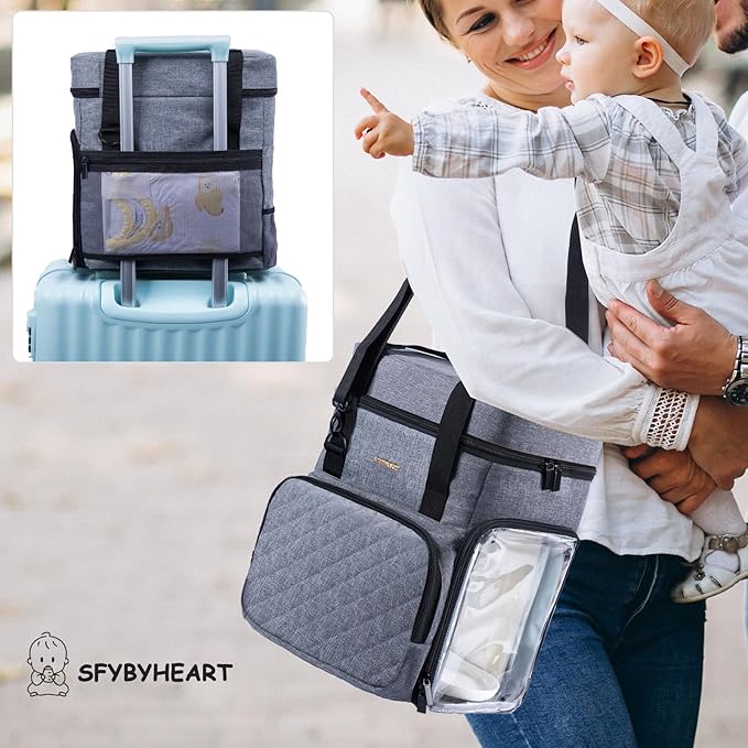 SFYBYHEART Carrying Case Compatible with Baby Brezza Formula Pro Advanced Formula Dispenser Machine Carrying Bag - Baby Formula Mixer Travel Bag with Pockets for Baby Essential, Pumps, Baby Bottles