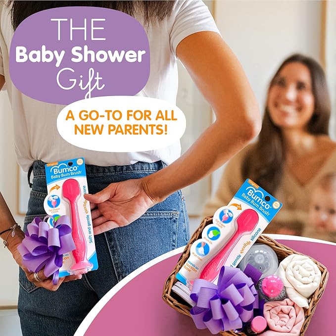 Baby Bum Brush - BPA-Free Diaper Cream Spatula with Suction Cup Base, Soft & Flexible Silicone, Wipe-Clean, Mom-Invented Diaper Bag Essentials