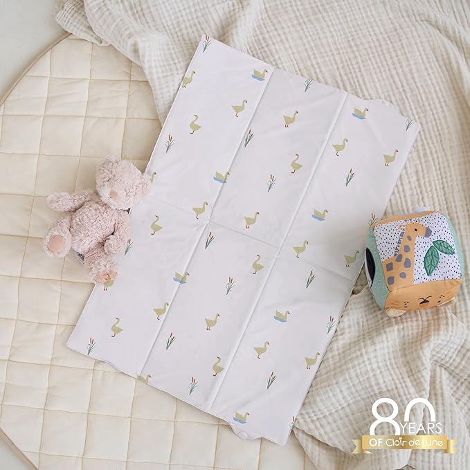 Clair de Lune Duckling Foldable Changing Mat, Easy Clean Soft Water Resistant Travel Pad 60 x 34 cm