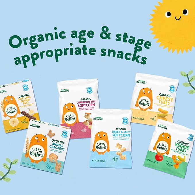 Little Bellies Organic Cheesy Tubes, 0.42 Ounce Bag (Pack of 7)
