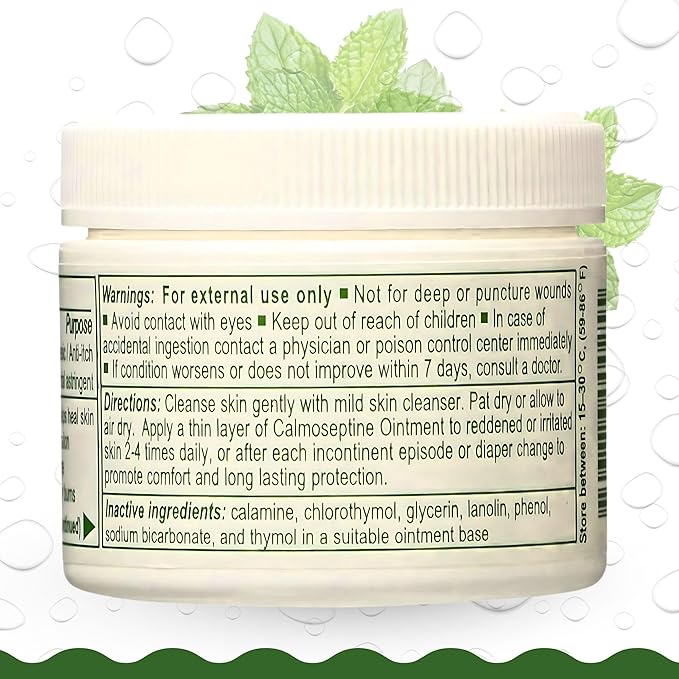 Calmoseptine Ointment 2.5 Oz. Jar (Pack of 3) - Heat Rash Relief Ointment by Calmoseptine - Calmoseptines Healing Ointments for Itching & Diaper rash - Moisturizer Barrier Heat Rashes Cream for Adults