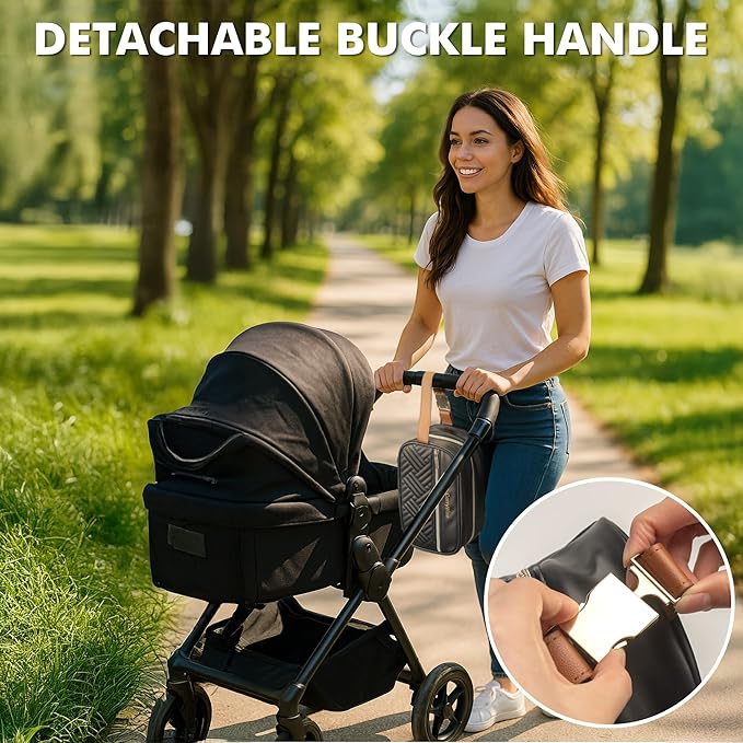 Black Breast Milk Cooler Bag – Large Capacity, Keeps Milk Cold 8+ Hours, Waterproof Insulated Travel Bag with 3 Ice Packs & Buckle Handle for Nursing Moms, Daycare, Travel