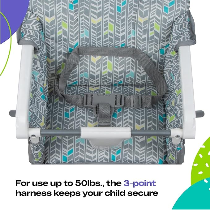 Cosco Simple Fold Deluxe High Chair with 3-Position Tray (Monster Syd) & Simple Fold High Chair with 3-Position Tray (Elephant Squares)