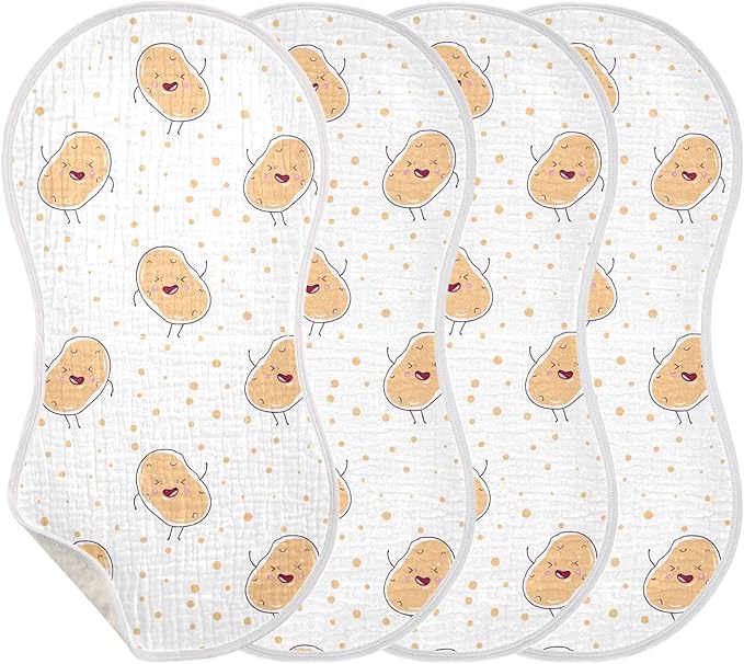 vvfelixl Kawaii Potatoes Burp Cloths for Baby Boy Girls Baby Washcloths Burp Rags 1 Pack