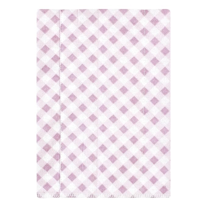 Hudson Baby Unisex Baby Cotton Flannel Burp Cloths, Purple Dainty Floral 4 Pack, One Size
