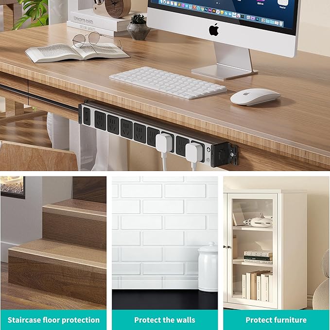 30x30mm Self Adhesive Corner Guard, 8pcs 39.4" Wall Corner Protector Strip, Flexible PVC Edge Trim, Peel and Stick Corner Protection for Furniture, Wall Edges & Table Corners