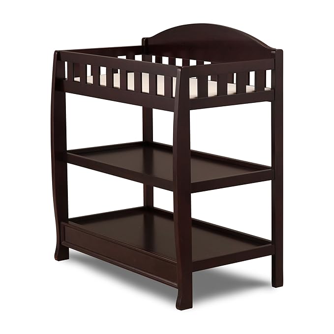 Delta Children Infant Changing Table with Pad, Dark Chocolate