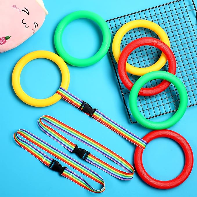 Shappy 6 Pcs Walking Rope for Preschool with Handles - Colorful Outdoor Safety Daycare Rope for Kids, Children, Toddlers - Schools, Teachers, Kindergarten (Red, Yellow, Green)