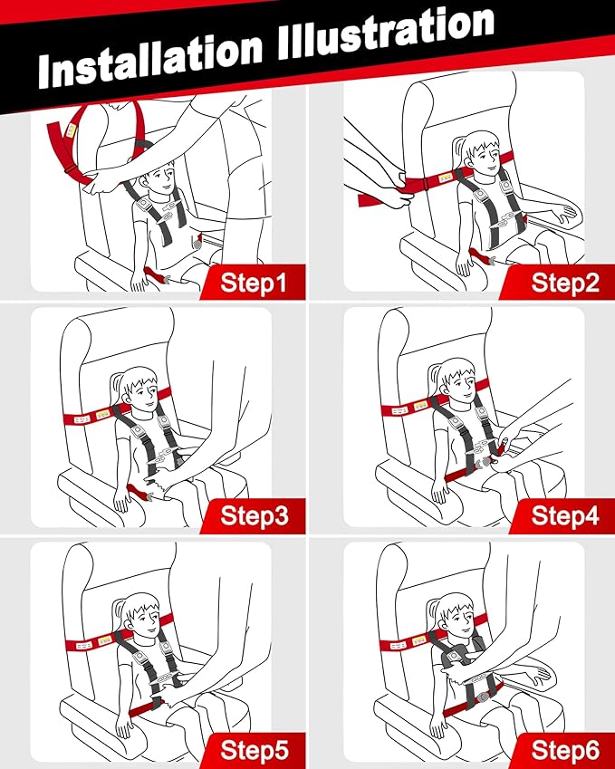 Airplane Harness for Toddlers with Soft Shoulder Pad Child Airplane Safety Travel Harness for Kids Baby Travel Essentials for Flying with Toddler Must Haves Toddler Plane Essentials