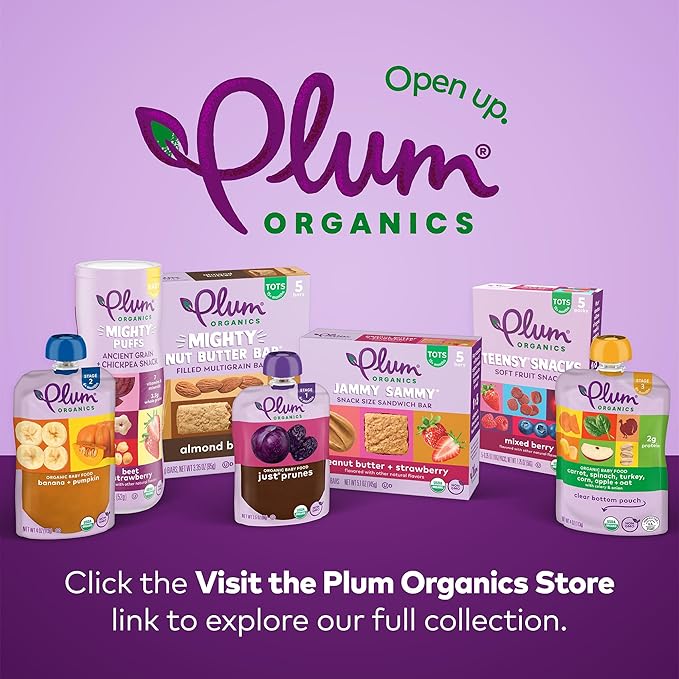 Plum Organics Mighty Snack Bars - Pumpkin and Banana - 0.67 oz Bars (Pack of 6) - Organic Fruit and Vegetable Toddler Food Snack Bars