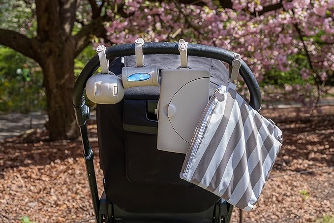 Ubbi On The Go Waste Disposal Bags Refills Value Pack, Lavender Scented, 12 Roll & Retractable On-the-Go Bag Dispenser for Baby Travel, Diaper Bag Accessory Must Have for Newborns