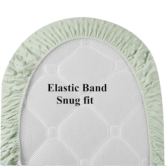 Dot Changing Pad Cover Set 2 Pack Stretch Ultra Soft for Baby Girls and Boys Light Green&Cream