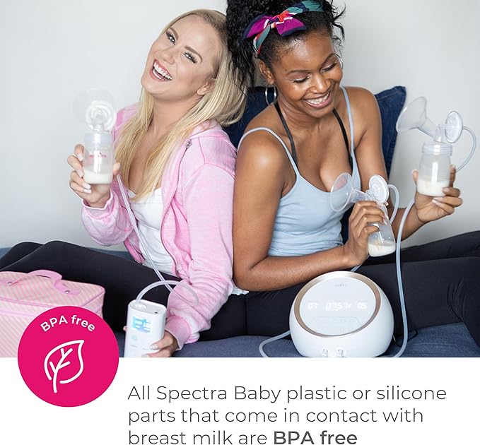 Spectra Baby S1 Plus Premier Rechargeable Breast Pump with Grey Tote Premium Accessory Kit - 28 mm