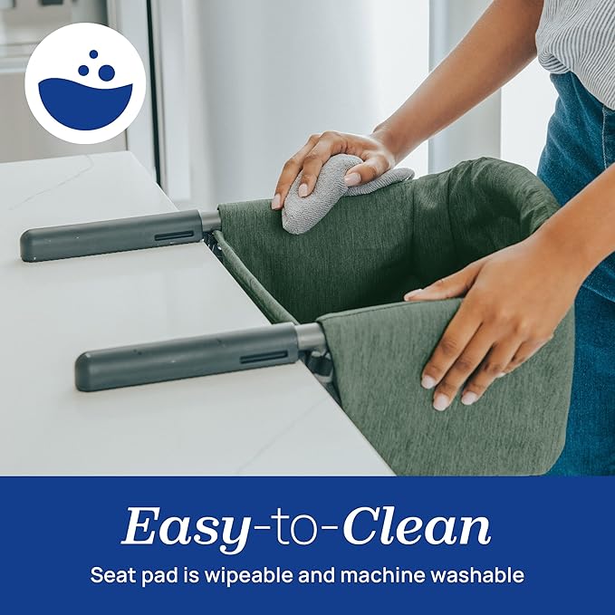 Chicco FastLock Hook-On High Chair, Portable High Chair for Babies and Toddlers, Sets up in Seconds, Black/Black