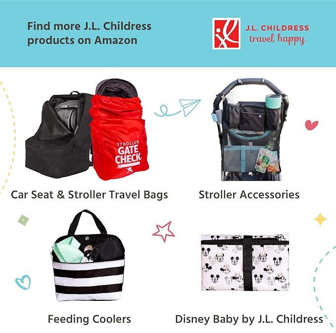 J.L. Childress Wet-to-Go Portable Wet and Dry Bags, Waterproof and Leakproof, Machine-Washable, Reusable for Cloth Diapers, Wet Clothes, Swimsuits, and more. 2 Pack, Teal/Grey