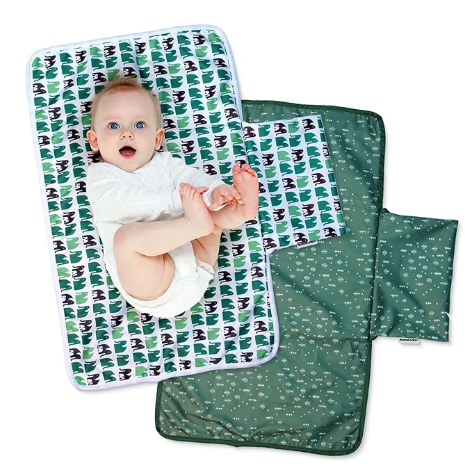 Mama Koala Waterproof Cloth Diaper Changing Pad - Waterproof Reusable Absorbent Mat for Cloth Diapers, Baby Crib, Travel, Daycare, 2 Pack 27.5 * 15.7 Inches