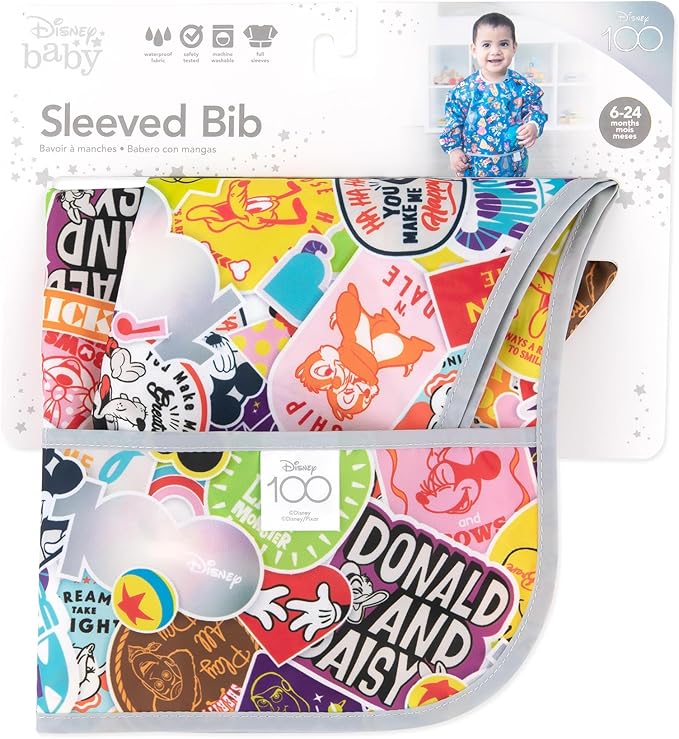 Bumkins Sleeved Bib for Girl or Boy, Baby and Toddler for 6-24 Mos