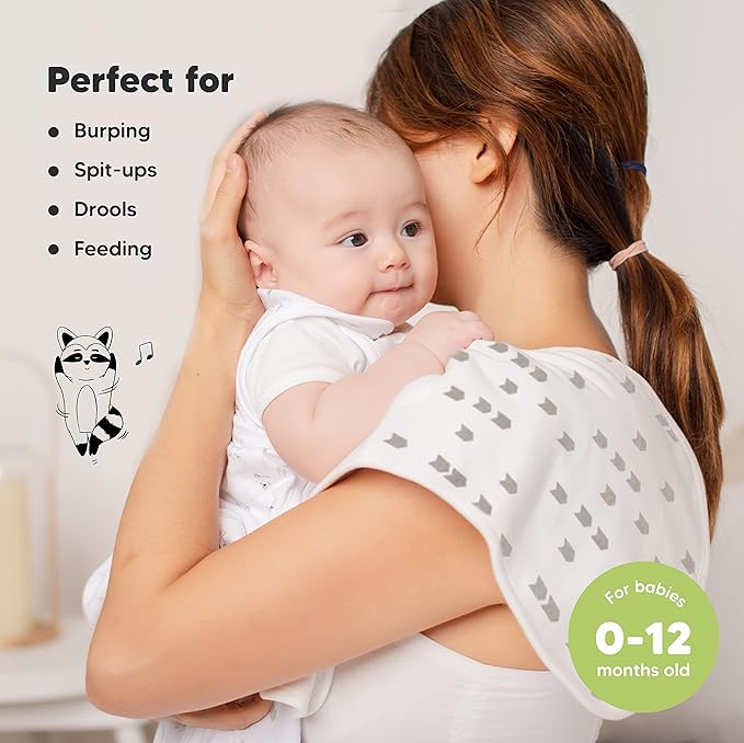 KeaBabies Portable Diaper Changing Pad and 5-Pack Burp Cloths for Baby Boys and Girls - Waterproof Foldable Baby Changing Mat - Ultra Absorbent Burping Cloth, Burp Clothes, Newborn Towel