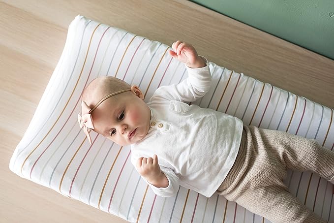 Copper Pearl Premium Knit Changing Pad Cover Soft, Stylish, and Universal Fit for All Standard Diaper Changing Pads, Trendy Design Changing Pad Covers, Piper