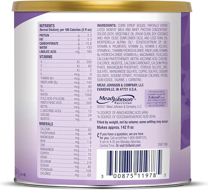Enfamil Gentlease Easy to Digest Baby Formula, Brain Supporting DHA, for easing Fussiness, Gas, Crying and Spit-up, 19.9 Oz Can