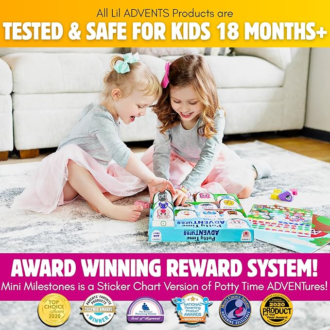 17PC Toddler Farm Animal Potty Training Chart Behavior Chart for Toddlers, Potty Chart, Toddler Reward Stickers, Reward Chart for Kids, Crown & Activity Board by LIL ADVENTS Mini Milestones + eBook