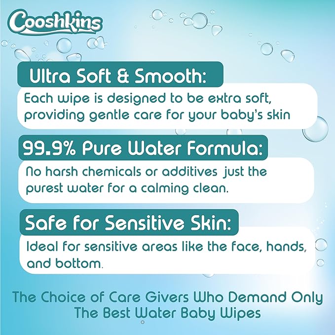 De-Chlorinated Pure Water Baby Wipes | 25 Count Gentle Unscented Wipes for Sensitive Skin | 99.9% Pure Water Based | Alcohol-Free, Paraben-Free | Soft & Thick (25 Count (Pack of 3))