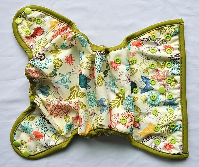 One Size Cloth Diaper Cover Snap with Double Gusset (Bloom)