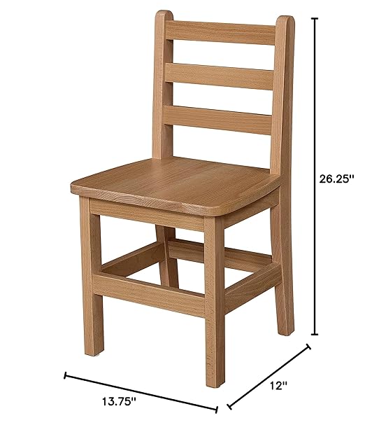 Wood Designs WD81402 Child's Chair, 14" Height Seat, (2) Per Carton