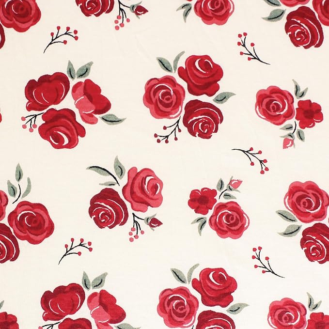 Hudson Baby Unisex Baby Changing Pad Cover, Red Rose, One Size
