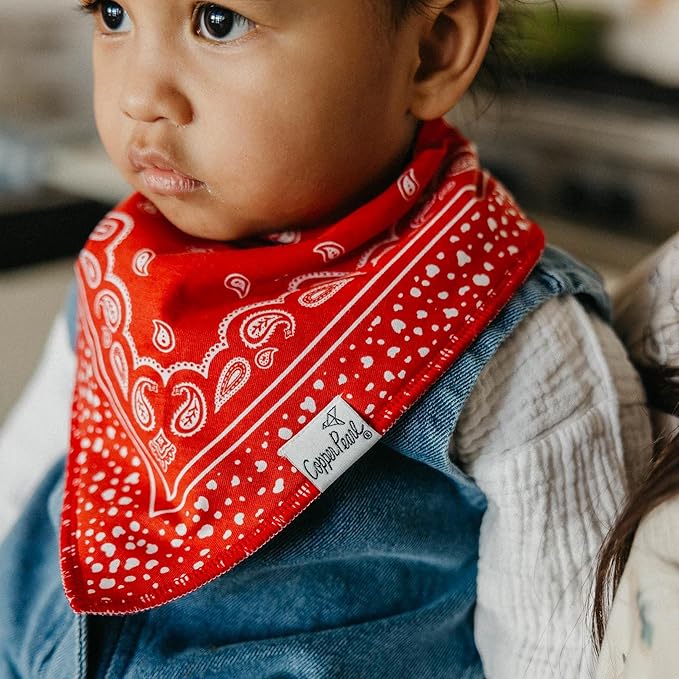 Copper Pearl Baby Bandana Bibs, 4 Pack