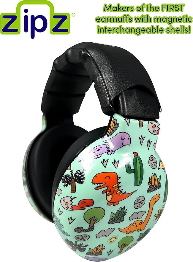ZIPZ Baby & Toddler Earmuffs - ANSI-Certified Noise Protection, Audiologist-Recommended, Interchangeable Shells (0-4 Yrs)
