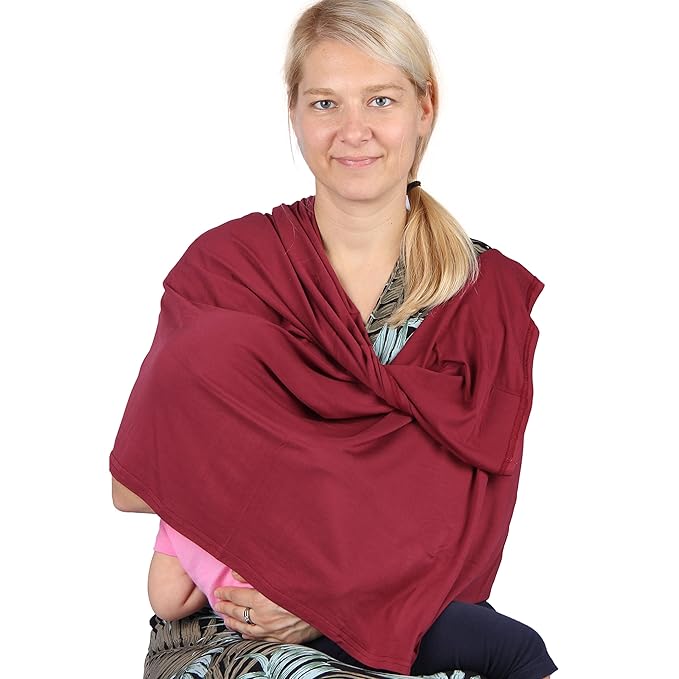NeoTech Care Baby Nursing Cover Breastfeeding Scarf | Soft Fabric (Pink)