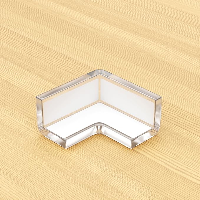 Furniture Edge and Corner Guards | 20.4ft Protective Clear PVC Cushion | 18ft Bumper 8 Adhesive Childsafe Corners | Baby Child Proofing Set NonToxic and Safe for Table, Glass, Countertop | Clear