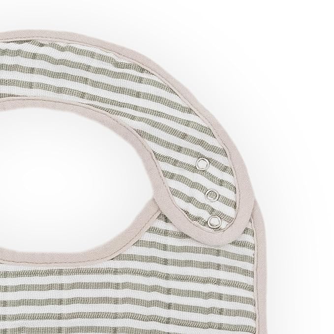 Little Unicorn Muslin Baby Bibs | Adjustable as Baby Grows | Soft Absorbent Muslin Fabric | For Eating, Drooling, Teething (Forest Friends)